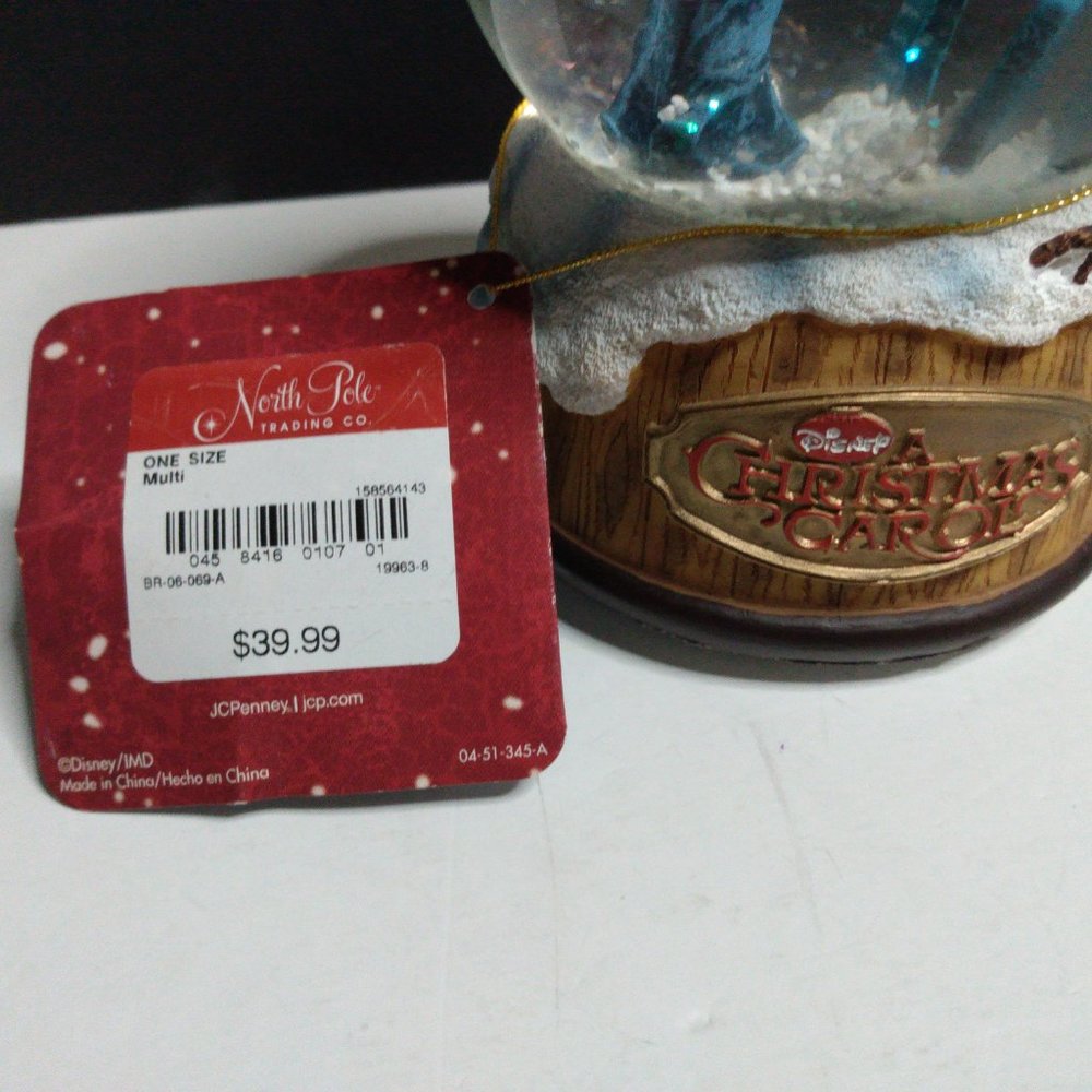 Disney's A Christmas Carol Musical Snowglobe Ghost Of Christmas Yet To Come - Picture 7 of 8